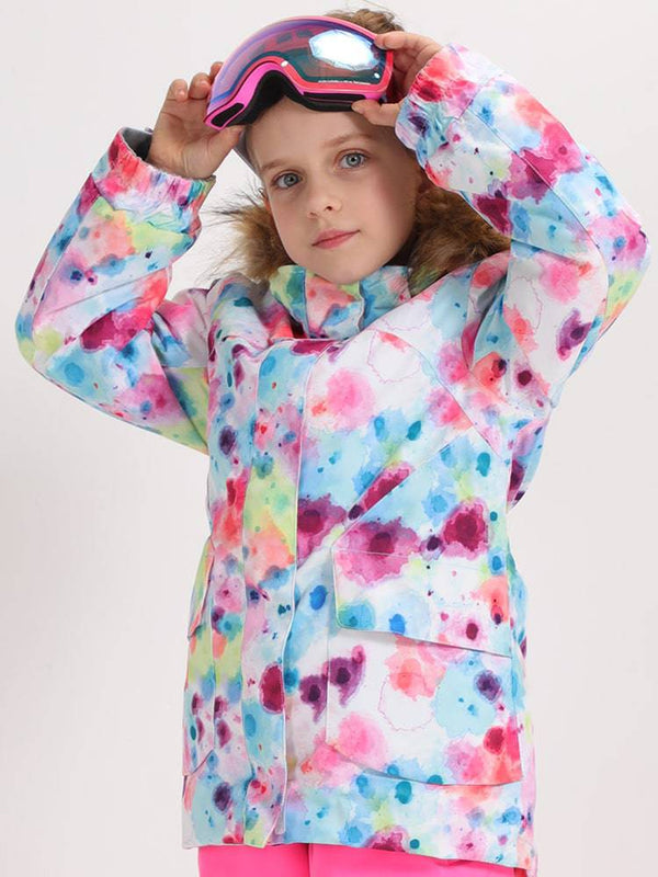 Gsou Snow Colorful Dots Kids Jacket - Snowears-snowboarding skiing jacket pants accessories