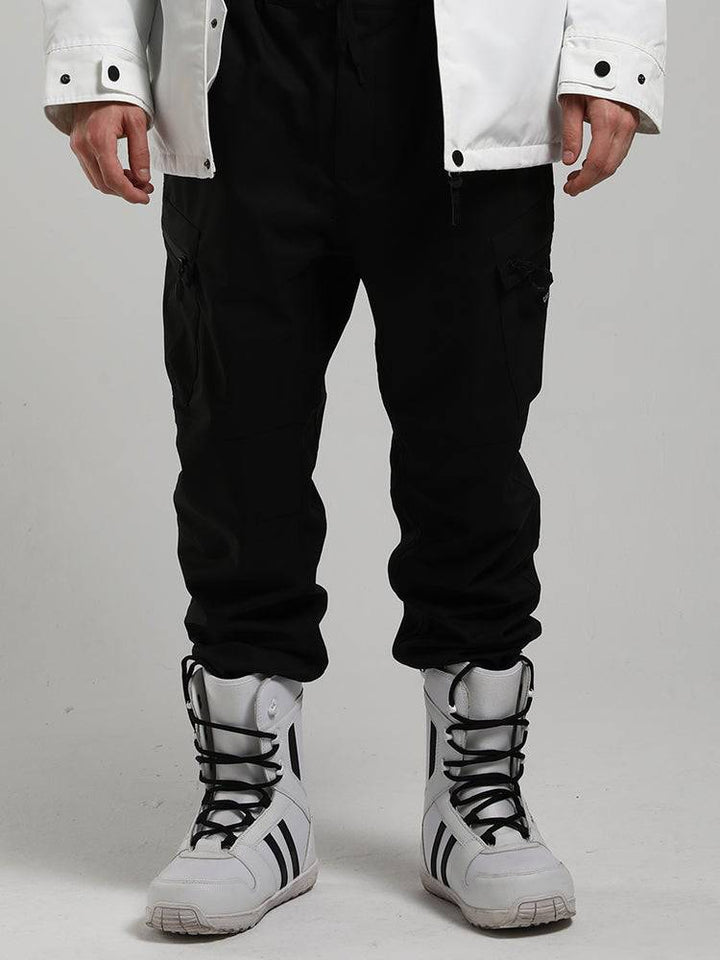 Gsou Snow Men's Black Narrow Pants - Snowears-snowboarding skiing jacket pants accessories