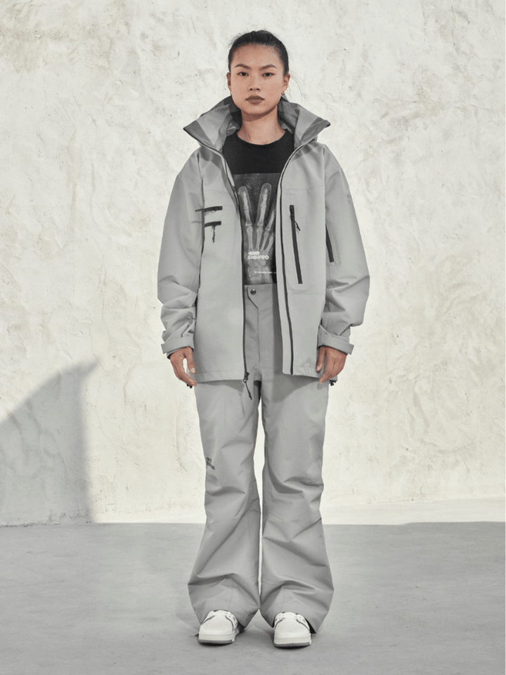 SNIHPRO 3L Grey Jacket - Snowears-snowboarding skiing jacket pants accessories