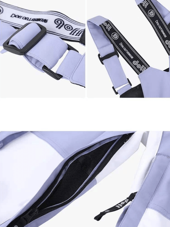 NANDN X DOLL Motion Colorblock Bibs - Snowears-snowboarding skiing jacket pants accessories