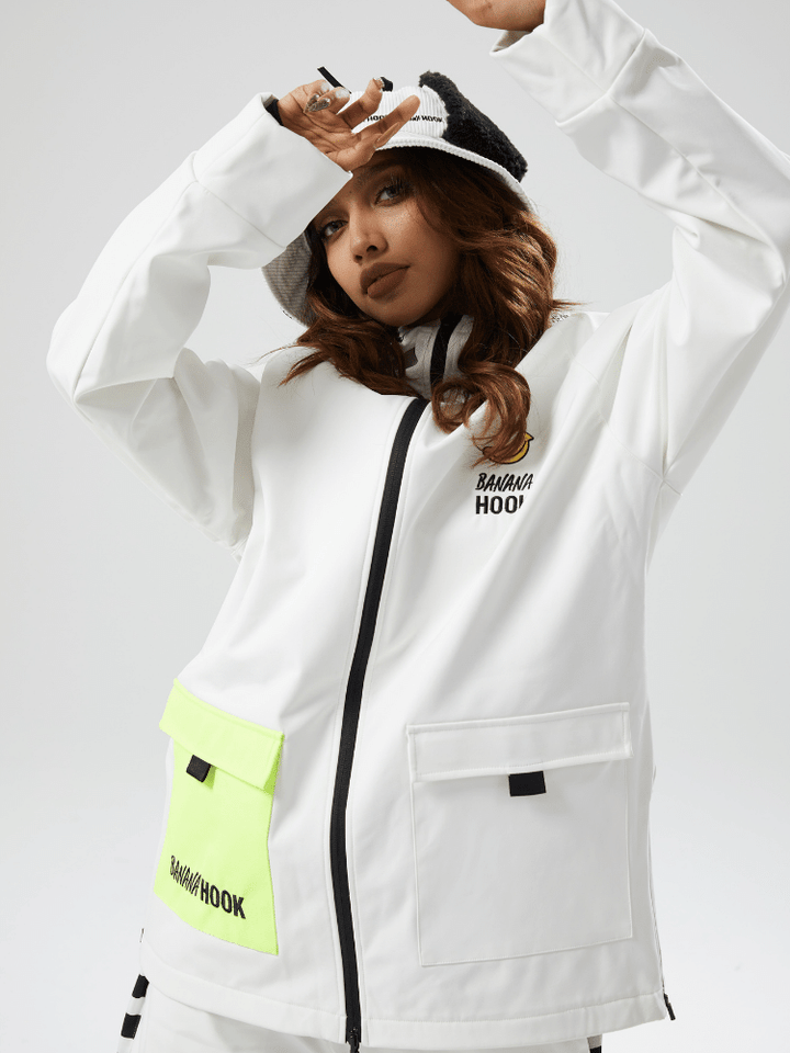 Tolasmik X Banana Hook Colorblock Collar Jacket - Snowears-snowboarding skiing jacket pants accessories - men ski jackets - women ski jackets