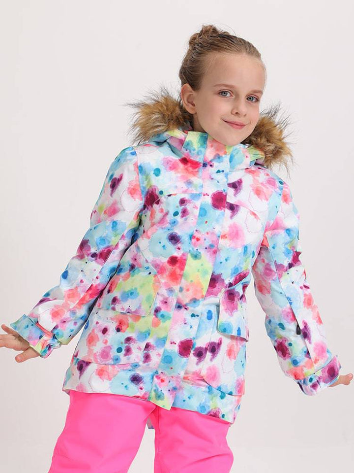 Gsou Snow Colorful Dots Kids Jacket - Snowears-snowboarding skiing jacket pants accessories
