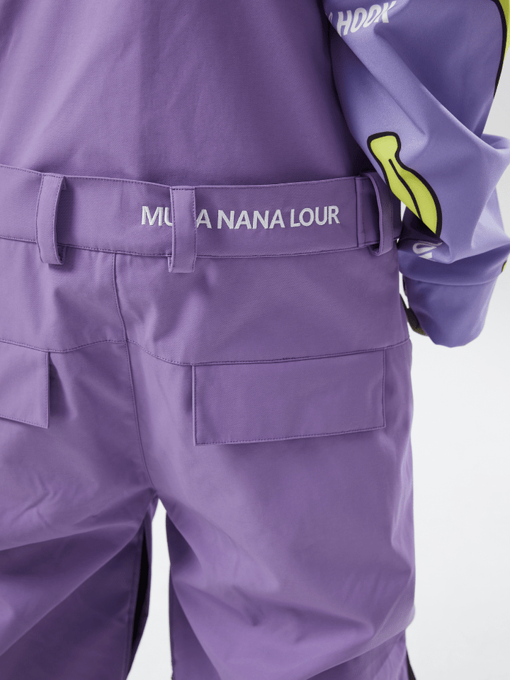 Tolasmik X Banana Hook 23 Premium Purple Snow Bib Pants - Snowears-snowboarding skiing jacket pants accessories