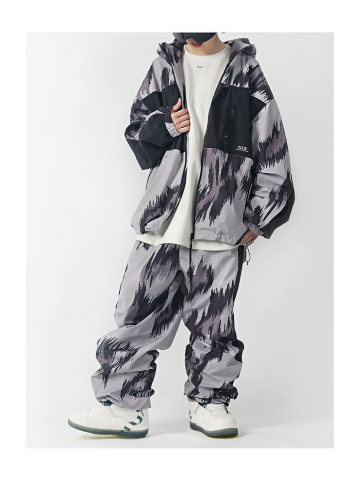 NIS Leopard Print Shell Snow Pants - Snowears-snowboarding skiing jacket pants accessories