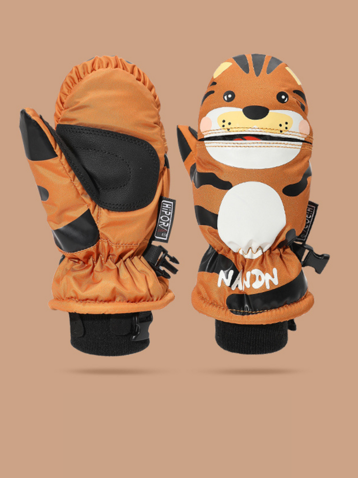NANDN Kids Ski Waterproof Cartoon Gloves - Snowears-snowboarding skiing jacket pants accessories