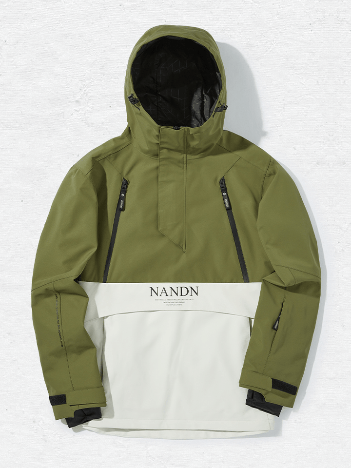 NANDN Insulated Colorblock Hood Jacket - Snowears-snowboarding skiing jacket pants accessories