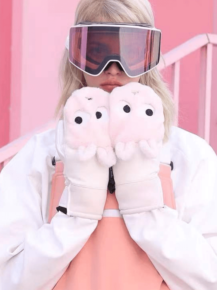 Doorek Bunny Furry Mittens - Snowears-snowboarding skiing jacket pants accessories