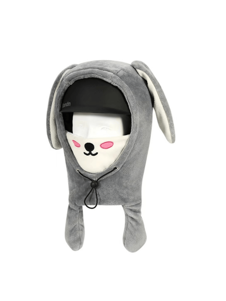 NANDN Kids Plush Jumping Ear Hood Grey Rabbit NANDN | Snowears.com
