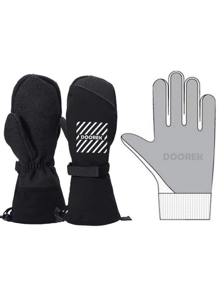 Doorek Solid Snow Mittens - Snowears-snowboarding skiing jacket pants accessories