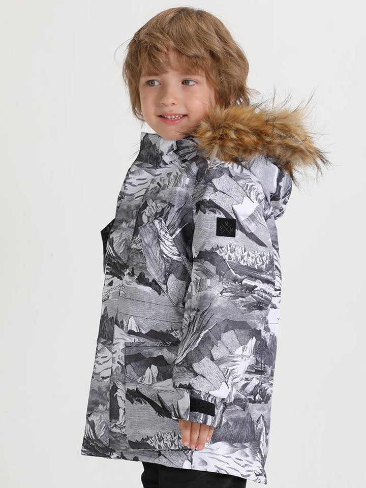Gsou Snow Vintage Painting Kids Jacket - Snowears-snowboarding skiing jacket pants accessories