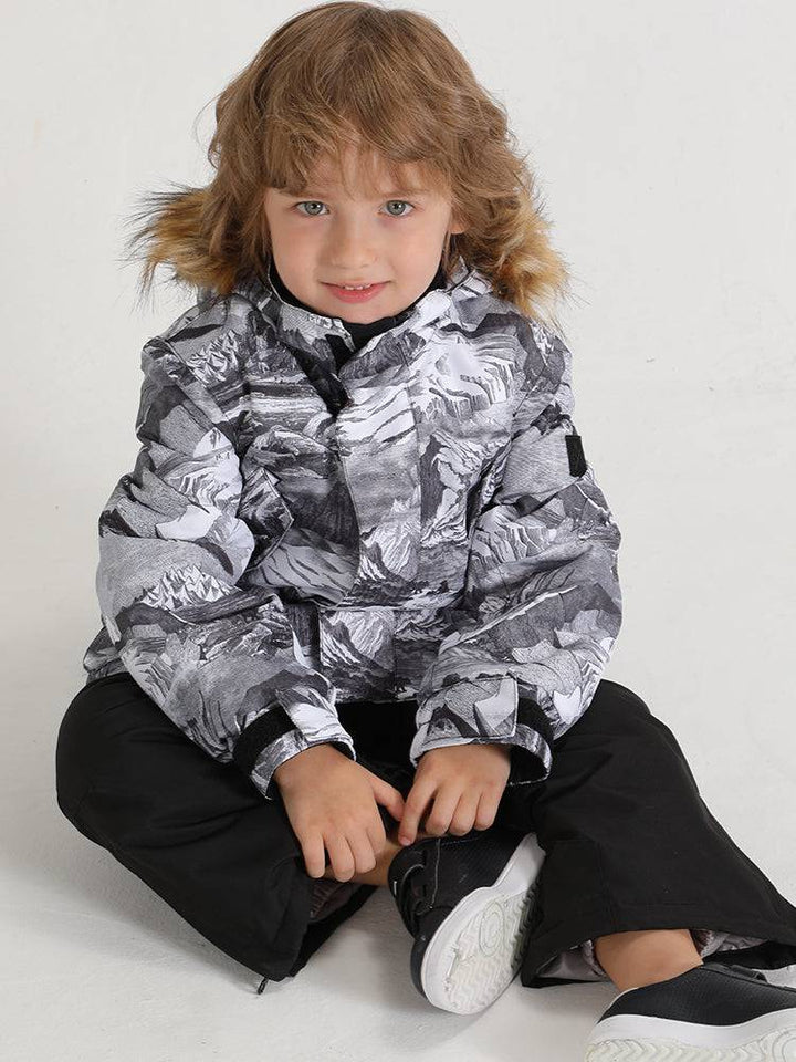 Gsou Snow Vintage Painting Kids Jacket - Snowears-snowboarding skiing jacket pants accessories