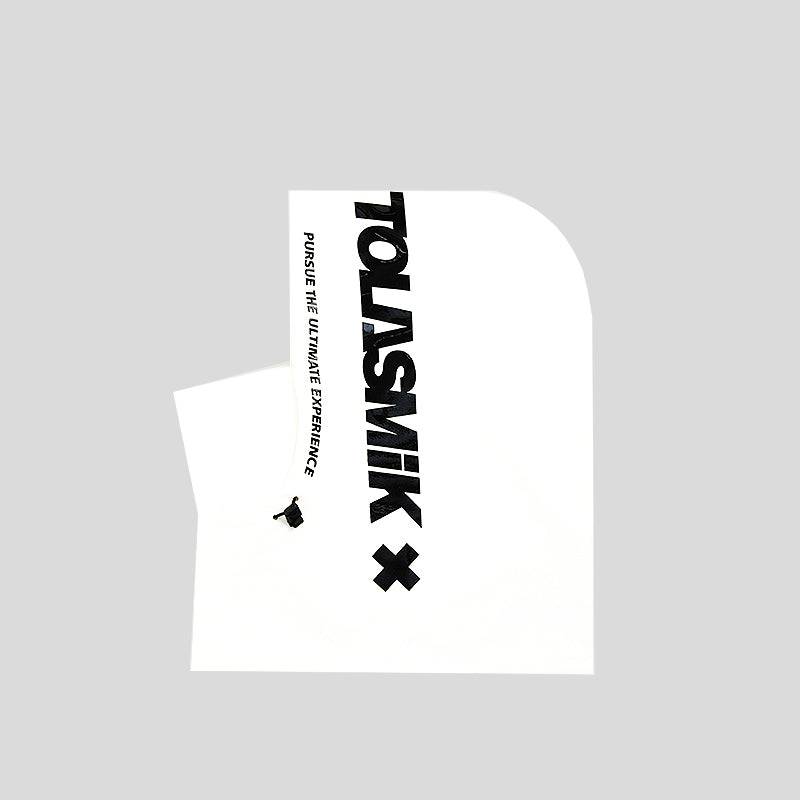 Tolasmik Classic Helmet Hood - Grey & White White - Large Black Logo Tolasmik | Snowears.com