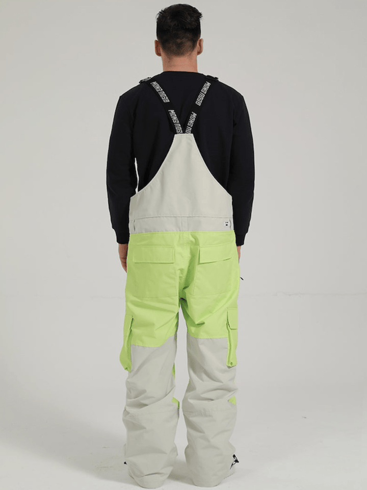 Gsou Snow PowSlayer Colorblock Bibs - Green - Snowears-snowboarding skiing jacket pants accessories