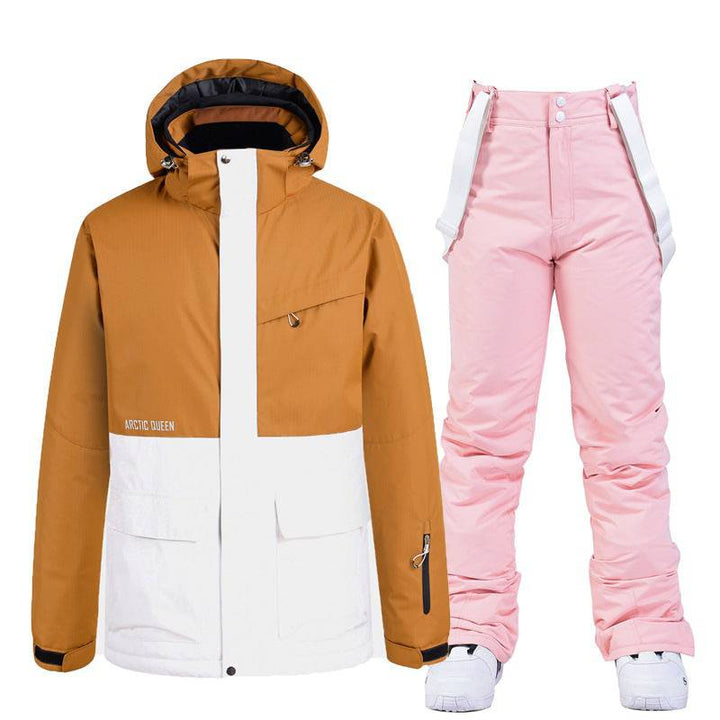 ARCTIC QUEEN Unisex Blizzard Snow Suit - Brown Series - Snowears-snowboarding skiing jacket pants accessories