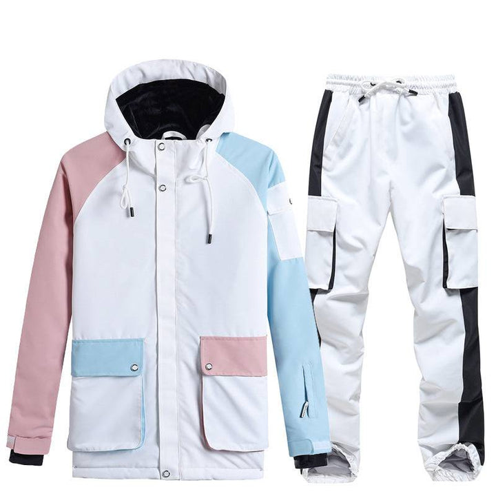ARCTIC QUEEN Unisex Classic Snow Suit - White Series - Snowears-snowboarding skiing jacket pants accessories