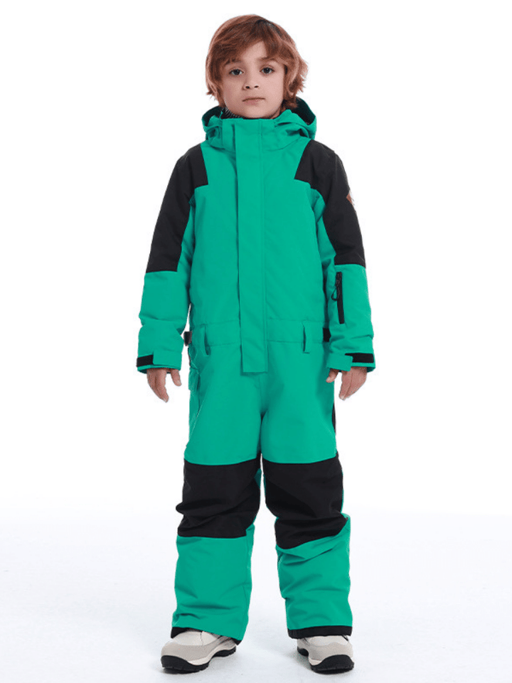 Gsou Snow Kids Colorblock Ski One Piece - Snowears- kids one piece