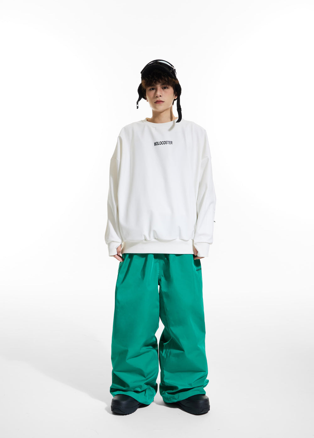 Molocoster Oversize Fleece Snow Pants - Unisex Green Molocoster | Snowears.com