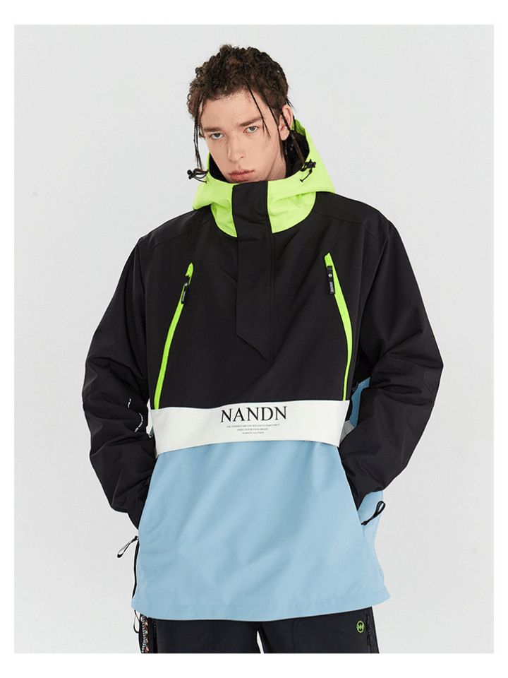NANDN Insulated Colorblock Hood Jacket - Men's - Snowears- Jackets