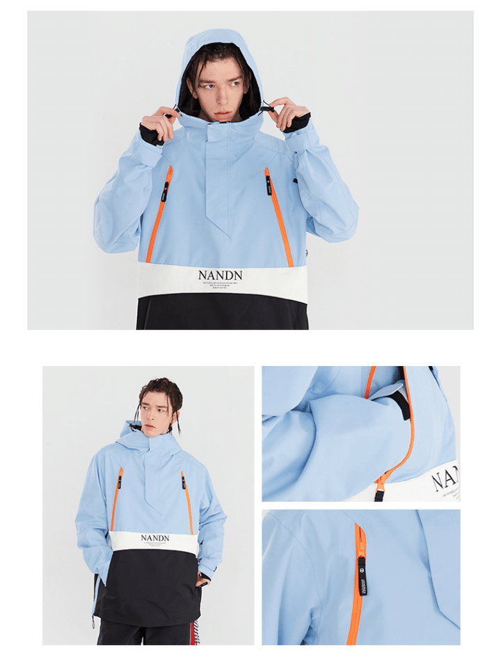 NANDN Insulated Colorblock Hood Jacket - Men's - Snowears- Jackets