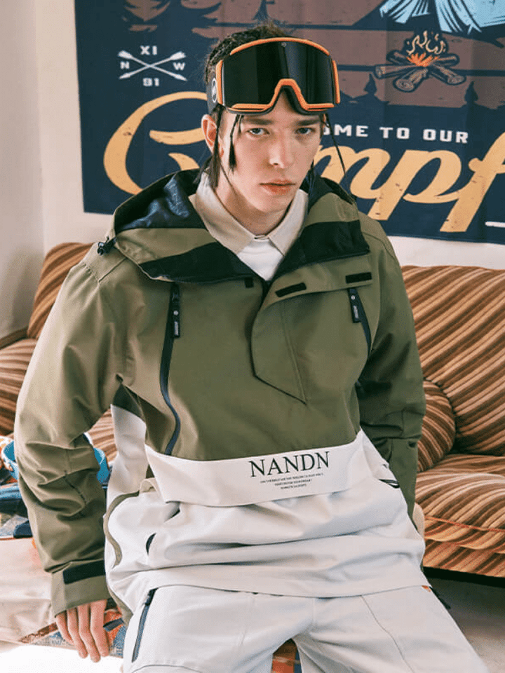 NANDN Insulated Colorblock Hood Jacket - Men's - Snowears- Jackets