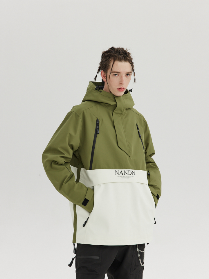 NANDN Insulated Colorblock Hood Jacket - Men's - Snowears- Jackets