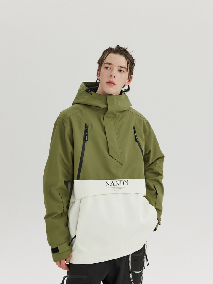 NANDN Insulated Colorblock Hood Jacket - Men's - Snowears- Jackets