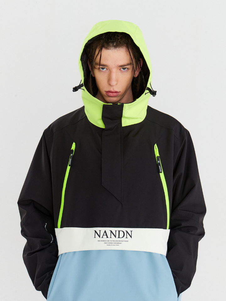 NANDN Insulated Colorblock Hood Jacket - Men's - Snowears- Jackets
