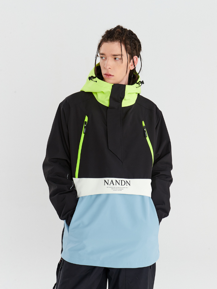 NANDN Insulated Colorblock Hood Jacket - Men's - Snowears- Jackets
