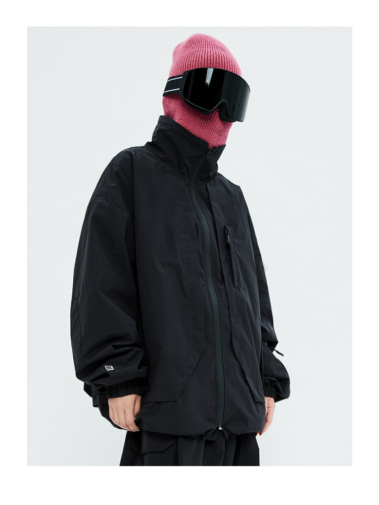 NIS Retro Shell Snow Jacket - Unisex Black Nowinsnow | Snowears.com