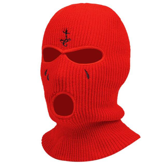 Balaclava Hat 3-Hole Knitted Full Face Cover - Snowears-snowboarding skiing jacket pants accessories